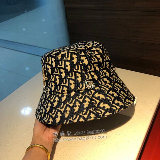 Dior男女同款帽子 迪奧刺繡印花漁夫帽  mm1175